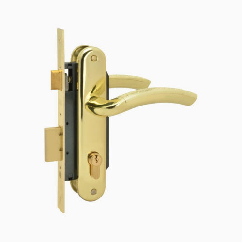 Н-М  Замок врезной N96-70 Л (золото)