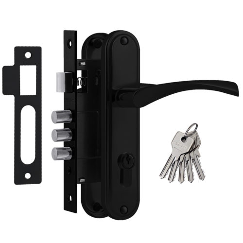 Н-М  Замок врезной 700А-61,5 мм (чёрный)