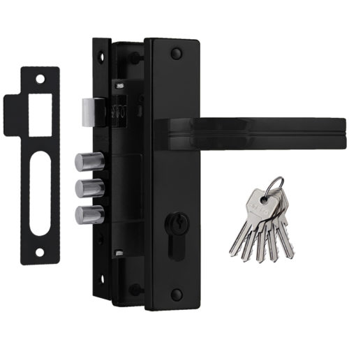 Н-М  Замок врезной 706К-61,5 мм (чёрный)