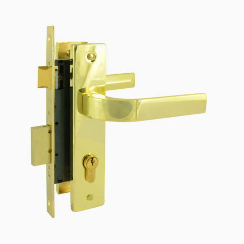 Н-М  Замок врезной N107-70 Л (золото)