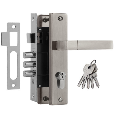 Н-М  Замок врезной 709К-61,5 мм (матовый никель)