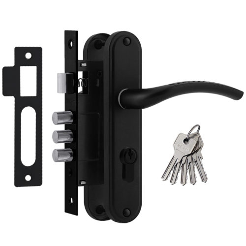 Н-М  Замок врезной 796А-61,5 мм (чёрный)