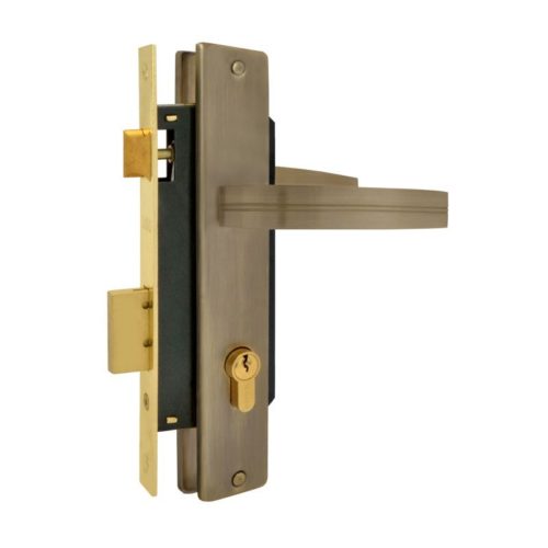 Н-М  замок врезной N106-85 К (старая бронза)