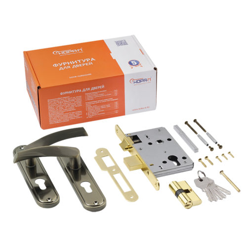 Н-М  Замок врезной 700А-55 мм (старая бронза)