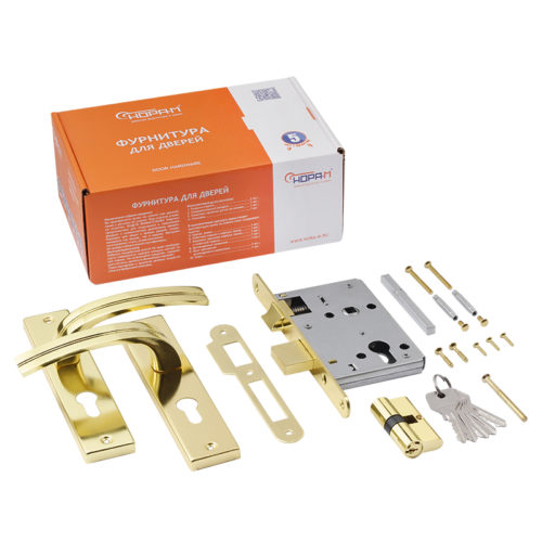 Н-М  Замок врезной 706К-55 мм (золото)