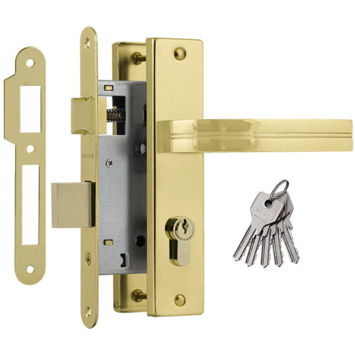 Н-М  Замок врезной 706К-55 мм (золото)