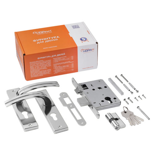 Н-М  Замок врезной 706К-55 мм (хром)