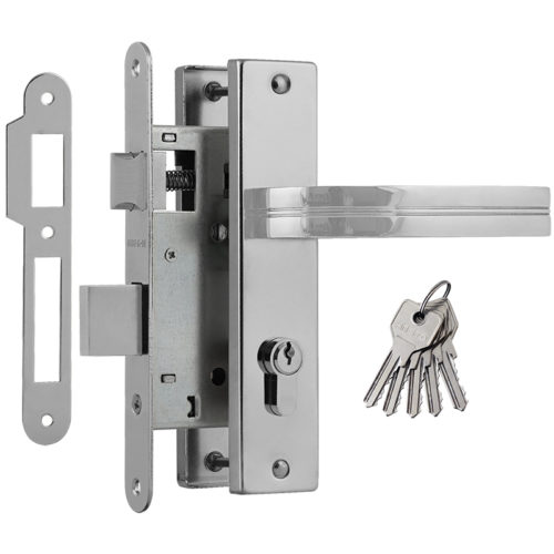 Н-М  Замок врезной 706К-55 мм (хром)