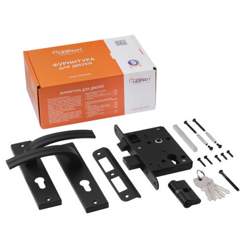 Н-М  Замок врезной 706К-55 мм (чёрный)