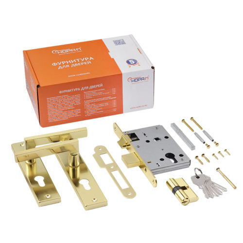 Н-М  Замок врезной 708К-55 мм (золото)