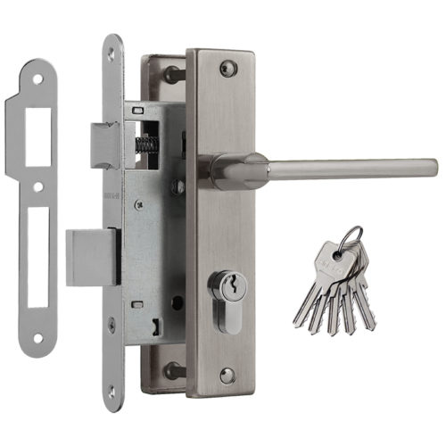 Н-М  Замок врезной 708К-55 мм (матовый никель)