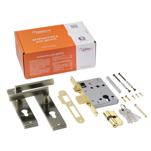 Н-М  Замок врезной 708К-55 мм (старая бронза)