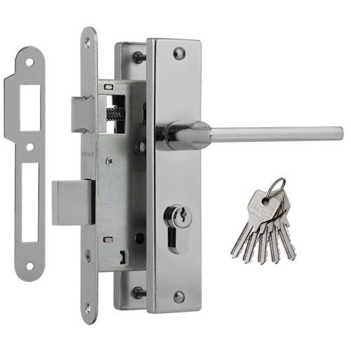 Н-М  Замок врезной 708К-55 мм (хром)