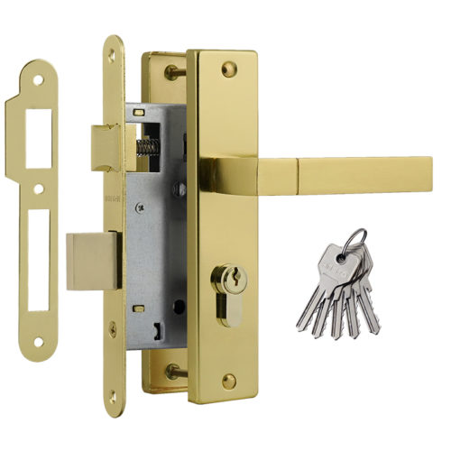 Н-М  Замок врезной 709К-55 мм (золото)