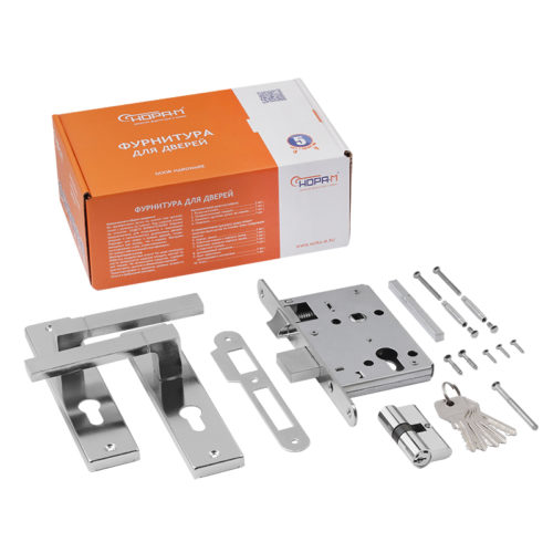 Н-М  Замок врезной 709К-55 мм (хром)