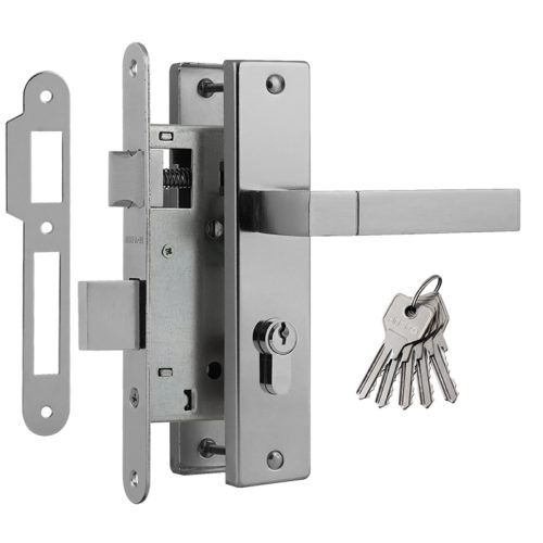 Н-М  Замок врезной 709К-55 мм (хром)