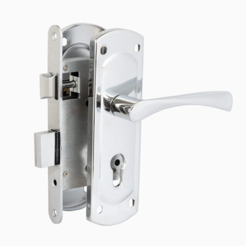 Замок врезной VETTORE 1423 СР (хром) без цилиндра