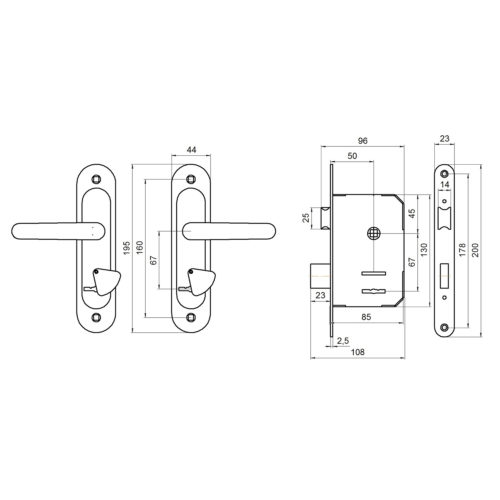 Замок врезной Абсолют ЗВ 9-2.08 (белый) г.Димитровград