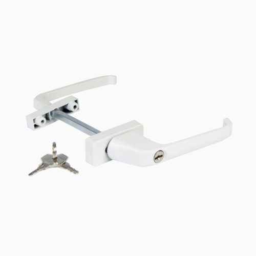 Ручка балконная металл двойная узкая/обычная 4-х поз. с замком