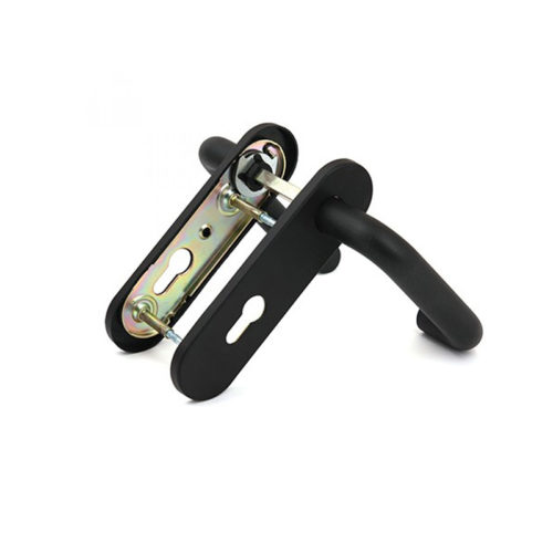 Ручка на планке BR-0433 140 мм для противопожарных дверей (чёрная)