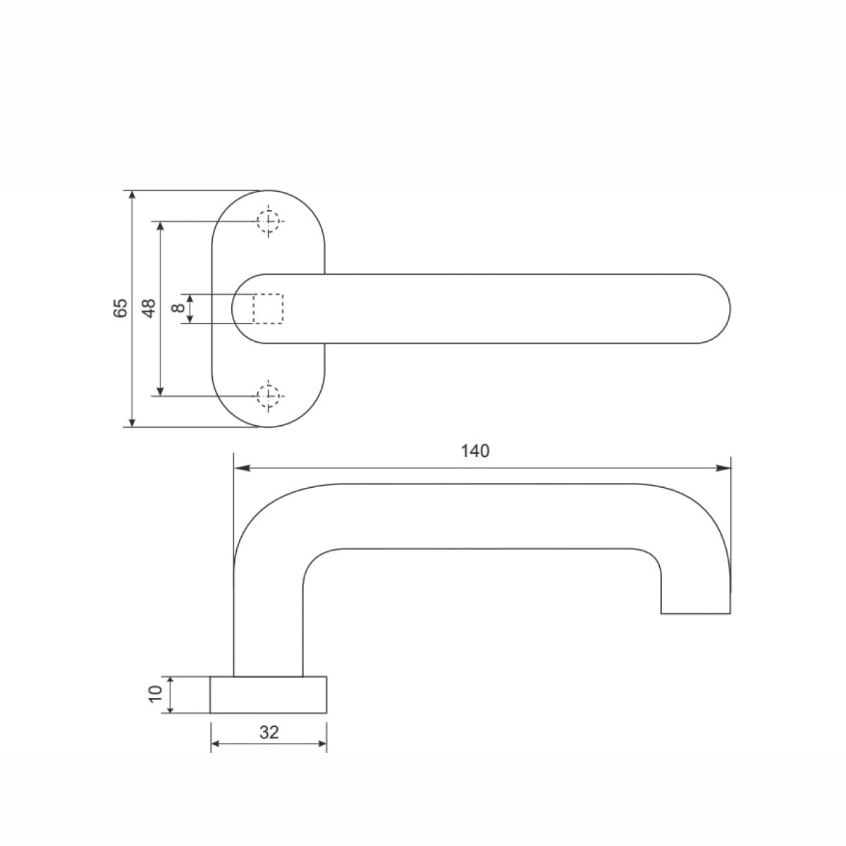 Ручка на овальной розетке U02203-01/8*8 INOX (нержавеющая сталь) Ручка на овальной розетке U02203-01/8*8 INOX (нержавеющая сталь)