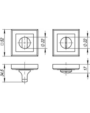 Завертка сантехническая OLS BH (черный никель)