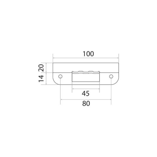 Ответная планка прямая 0045 PB (золото)