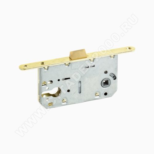 Защёлка дверная под цилиндр, L 2045 PB (золото) пластиковый язычок