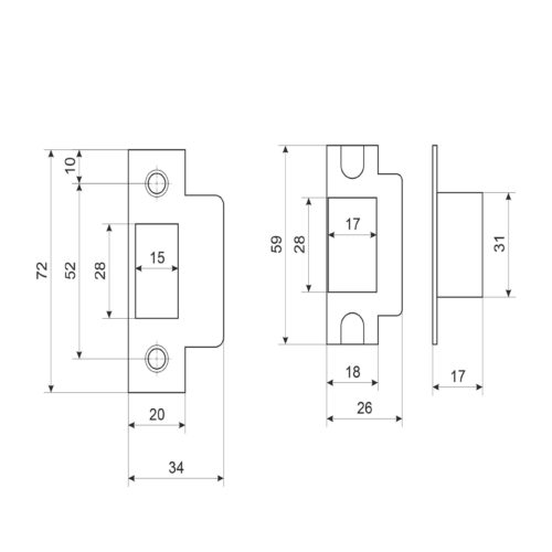Защёлка дверная роликовая L 2 PB (золото)