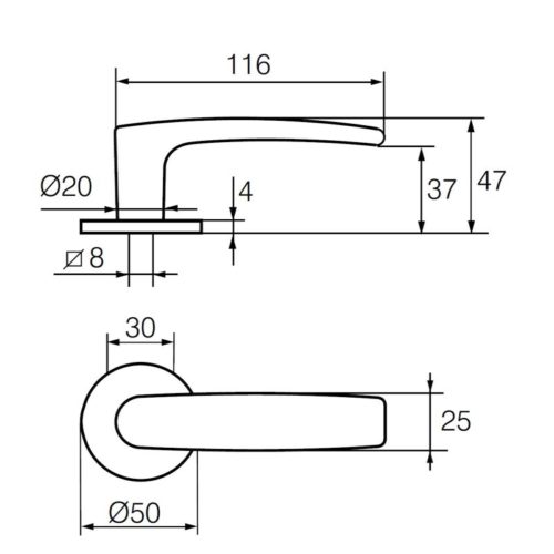 Ручка Arsenal 030-116 PC (хром)
