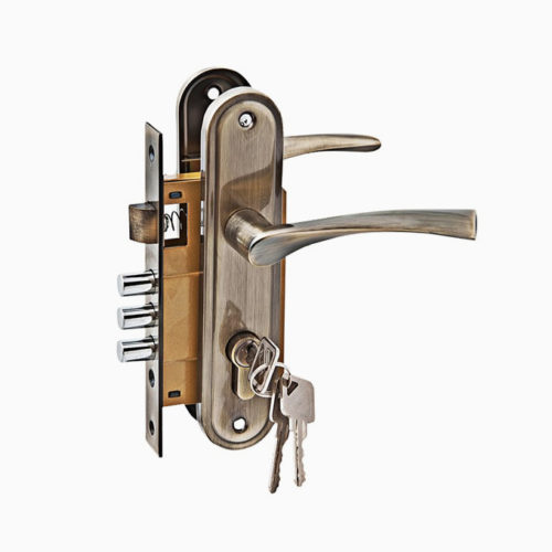 Замок врезной LH 7036-X11AB (бронза)