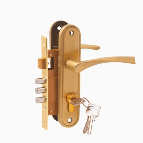 Замок врезной LH 7036-103SB (матовое золото)