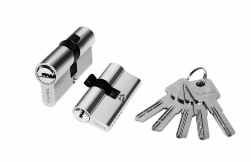 Цилиндр алюминиевый А70РС (ключ/ключ, хром) TURDUS