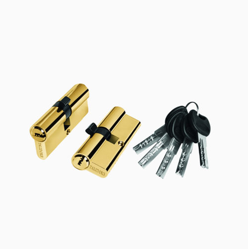 Цилиндр алюминиевый А70РВ (ключ/ключ, золото) TURDUS