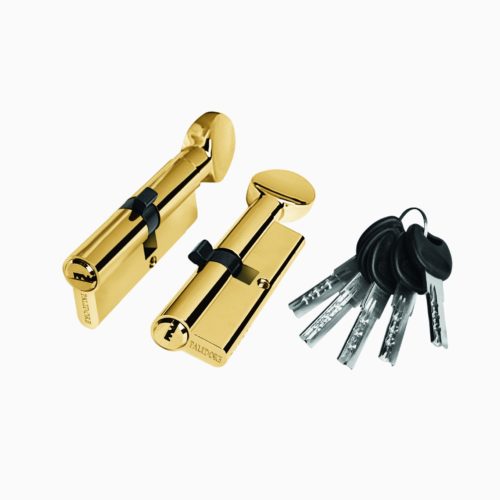 Цилиндр алюминиевый А80РВ (ключ/завёрка, золото) TURDUS