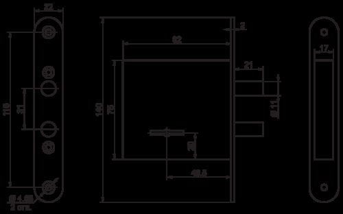 Замок врезной 76610 САМ-мини 8 г.Рязань