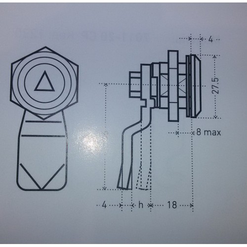 Аллюр  705-1 Замок под трёхгранный ключ