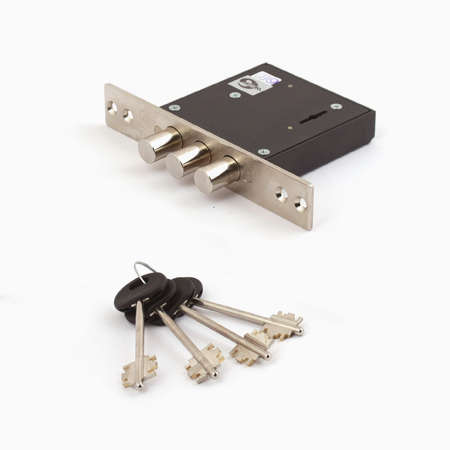 Замок врезной ЗВ8 882.0.0 (4 ключа) б/о  Меттэм