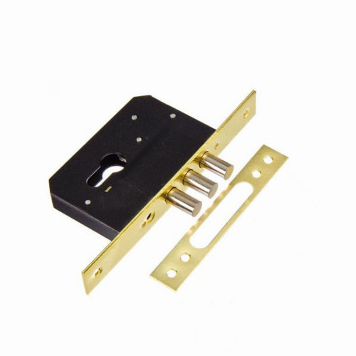 Замок врезной 189-3M PB (золото) без цилиндра MARLOK