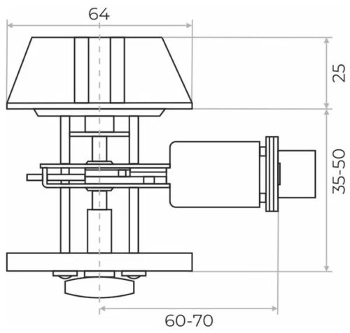 Замок врезной D1 ключ/вертушка AB (бронза) MARLOK