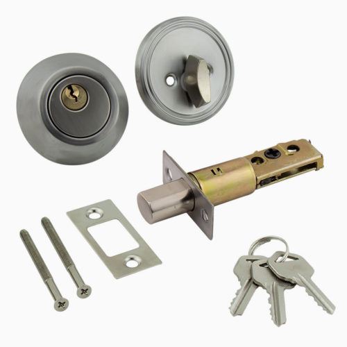 Замок врезной D1 ключ/вертушка SN (никель) MARLOK