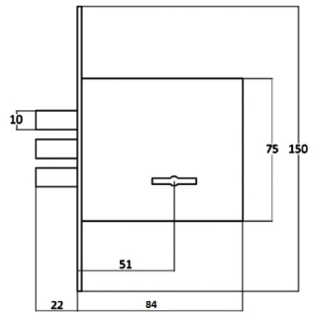 Замок врезной VETTORE 1082 СР (хром) длинный ключ