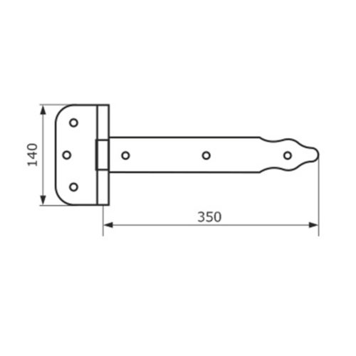 Петля-стрела ПС-350 (черный)