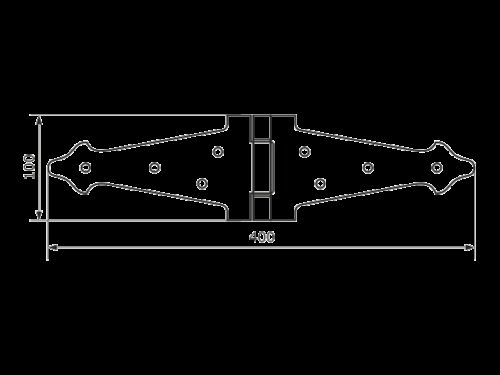 Петля-стрела ПС-2х200 /кованая/ЯРОСЛАВЛЬ (черный)