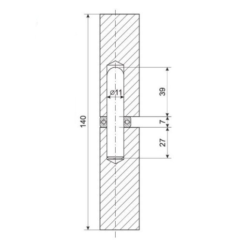 Аллюр  Петля гаражная 20х140 мм регулируемая (капля)