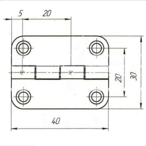 Петля карточная 30х40 (цинк)