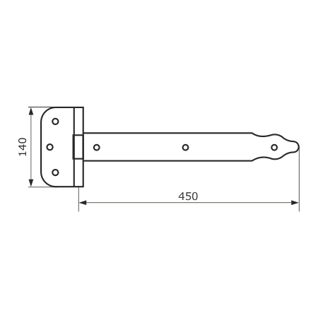 Петля-стрела ПС-450 (чёрная)