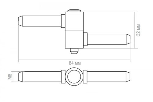 Петля ввертная ПВО2-М8 (ПВв2-М8) (цинк)