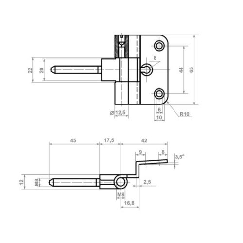 Петля дверная FT-65 (ПНвУ-65) (белая)