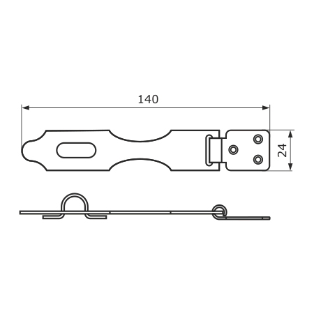 Накладка дверная НД-140 (чёрный)